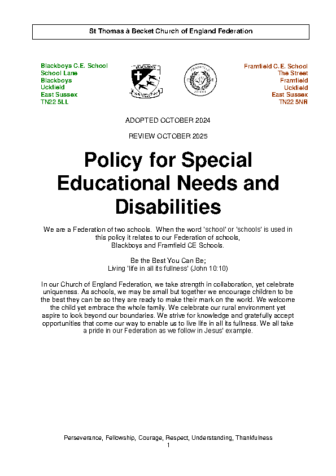 Special Educational Needs Policy