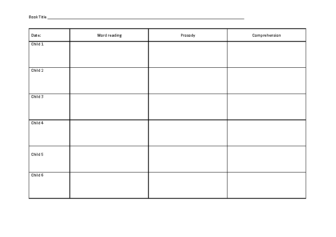 Guided Reading Record Sheet