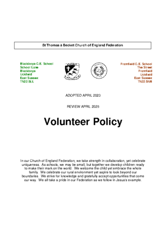 Volunteer Policy