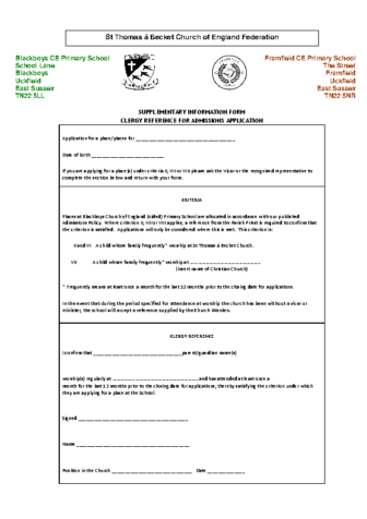 Supplementary Information Form